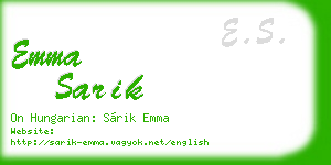 emma sarik business card